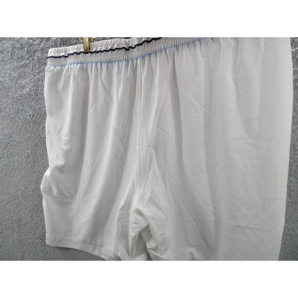 NWOT Sergio Tacchini TCP Shorts Mens Size 3XL Mesh Lined WHITE NAVY BLUE Shorts - Picture 8 of 11